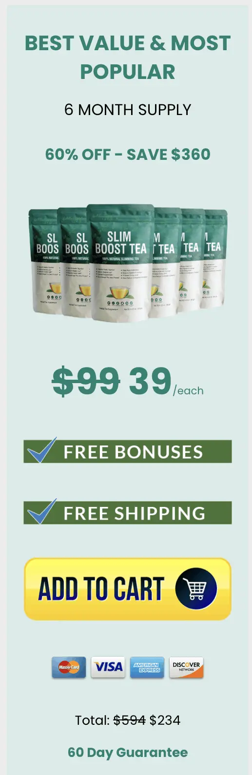 Slim Boost Tea 6 Pouches